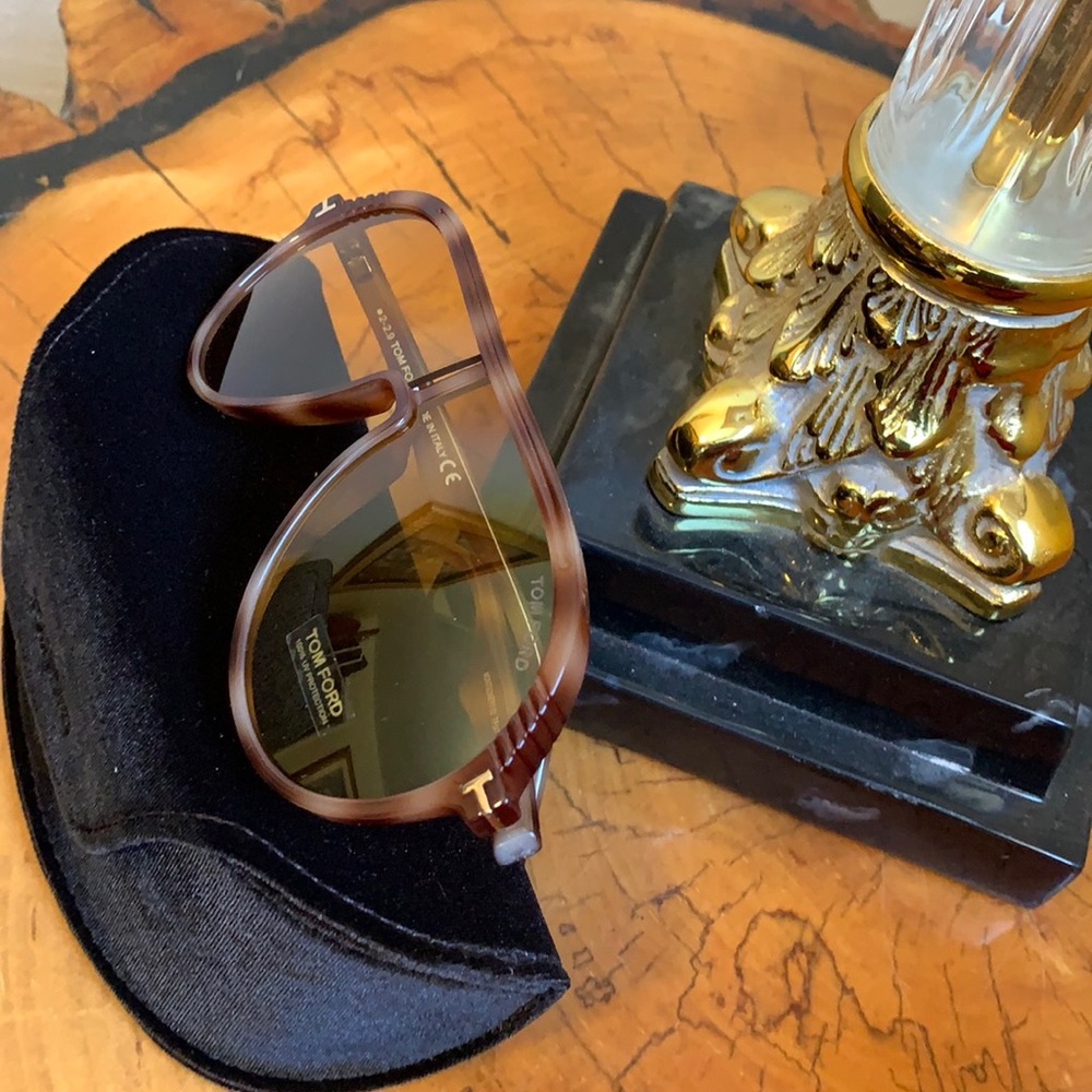 Tom Ford Italian Men’s Beige Havana Sunglasses! - Picture 1 of 8